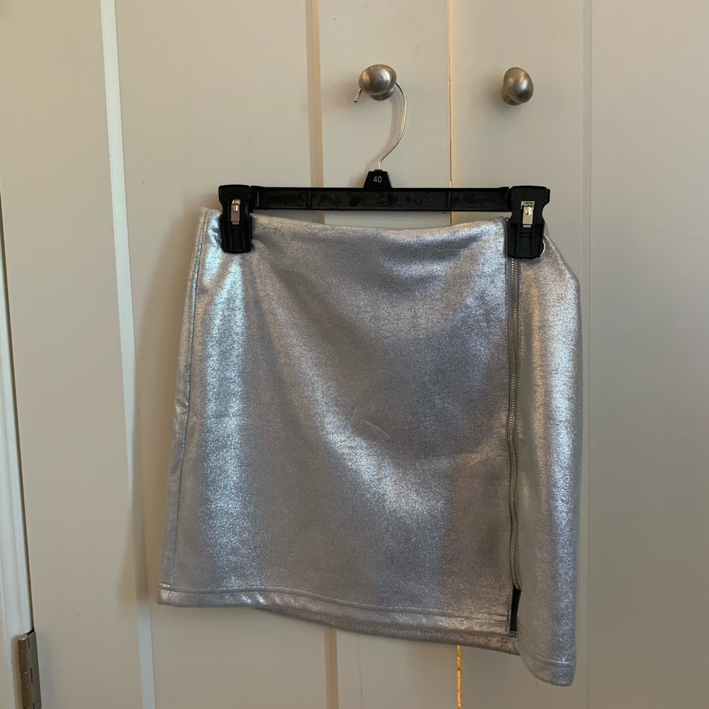 silver skirt